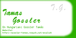 tamas gossler business card